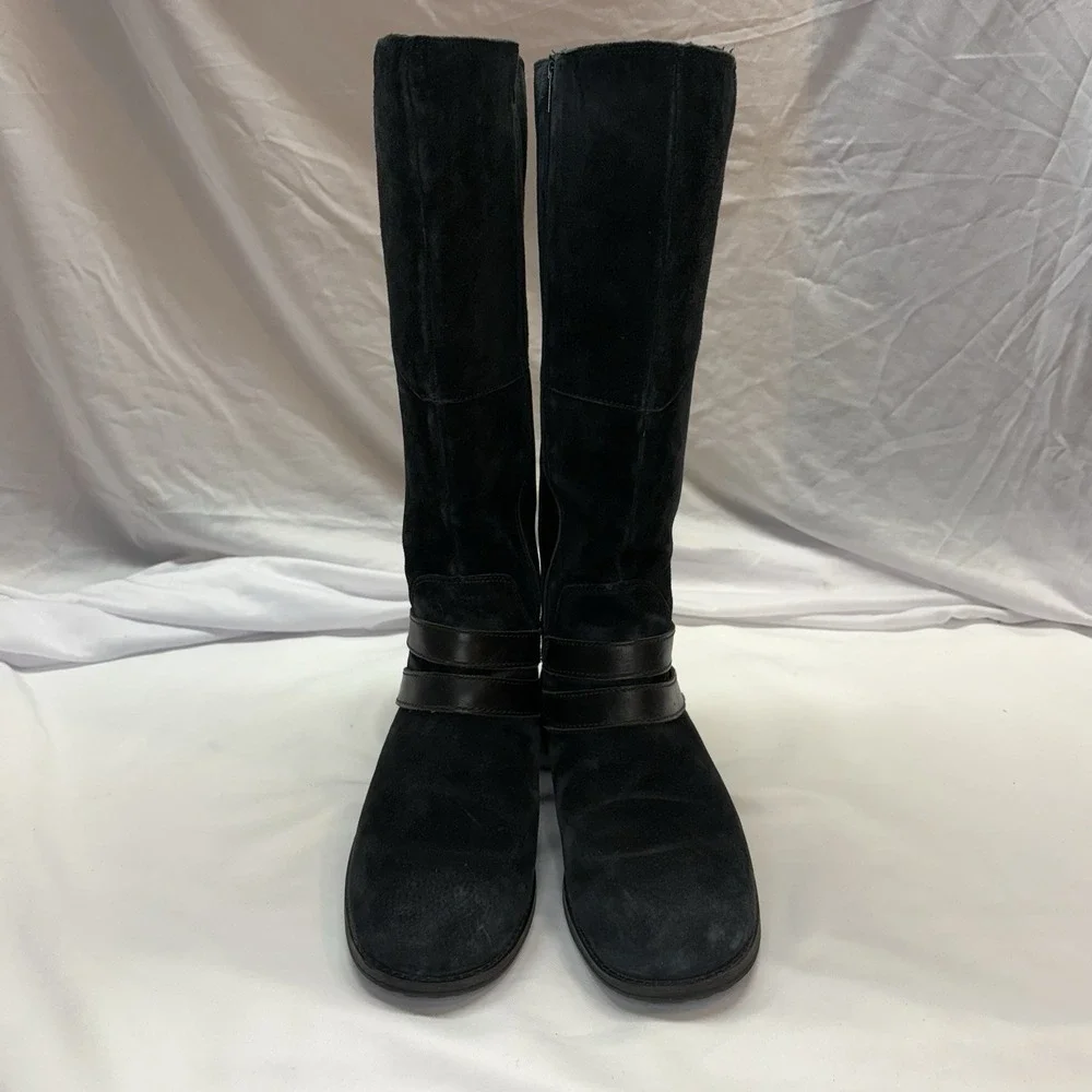 The North Face Women's Bridgeton Tall Black Suede Boots Size US 11 EU 42‎
